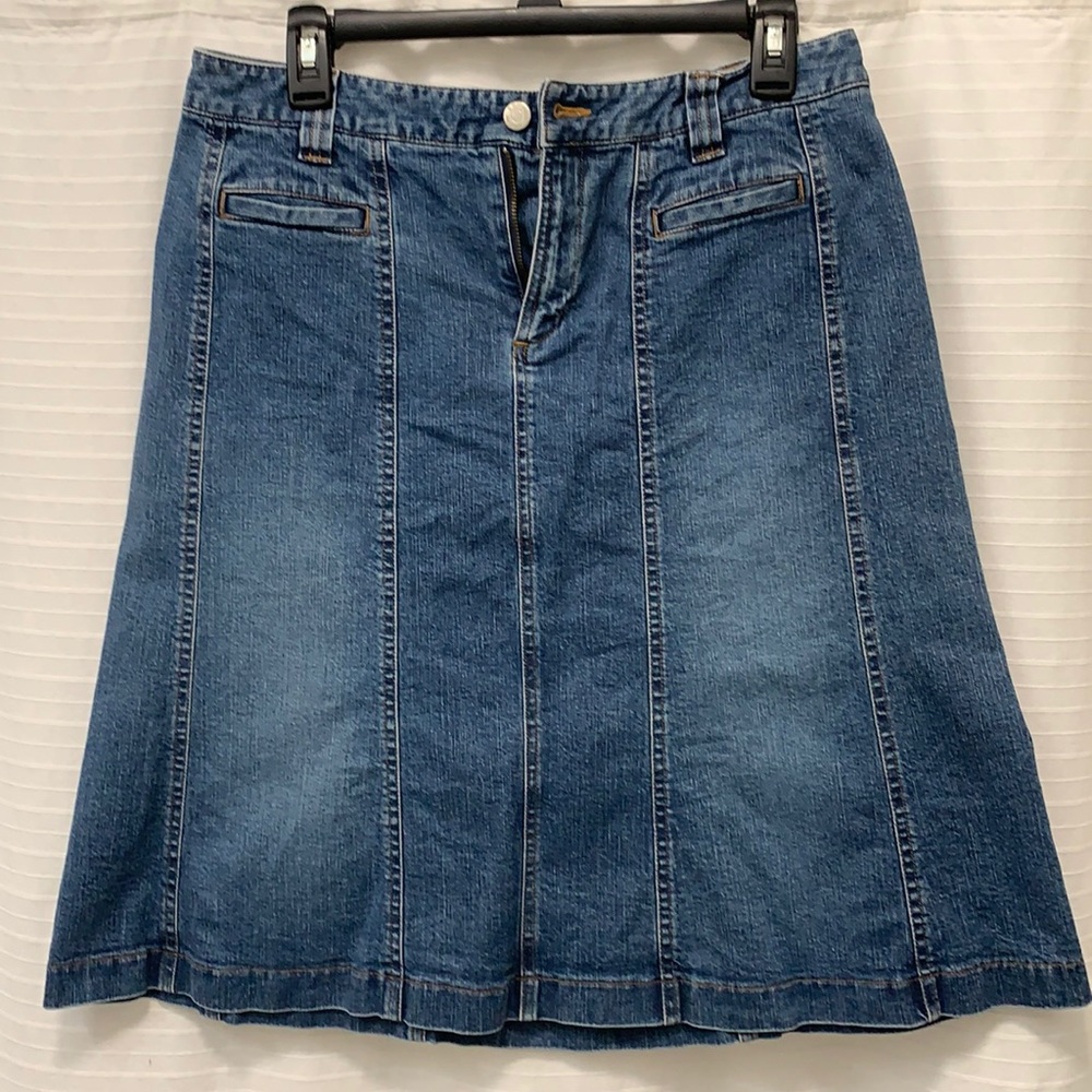 Sonoma Life+style A-line Jean skirt, stretch denim, 8